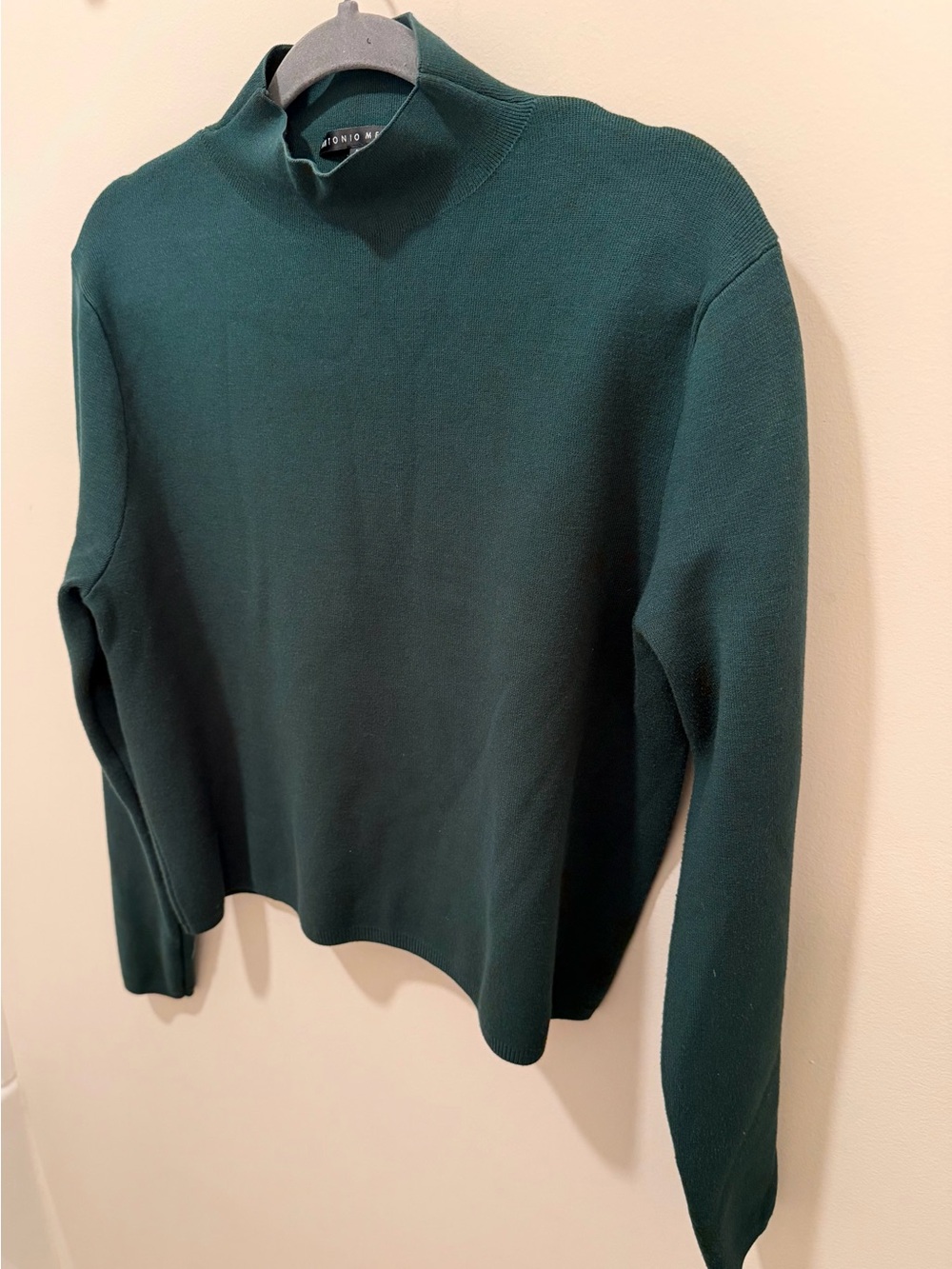 ANTONIO MELANI Deep Green Mock Neck Sweater  size M - Picture 4 of 9